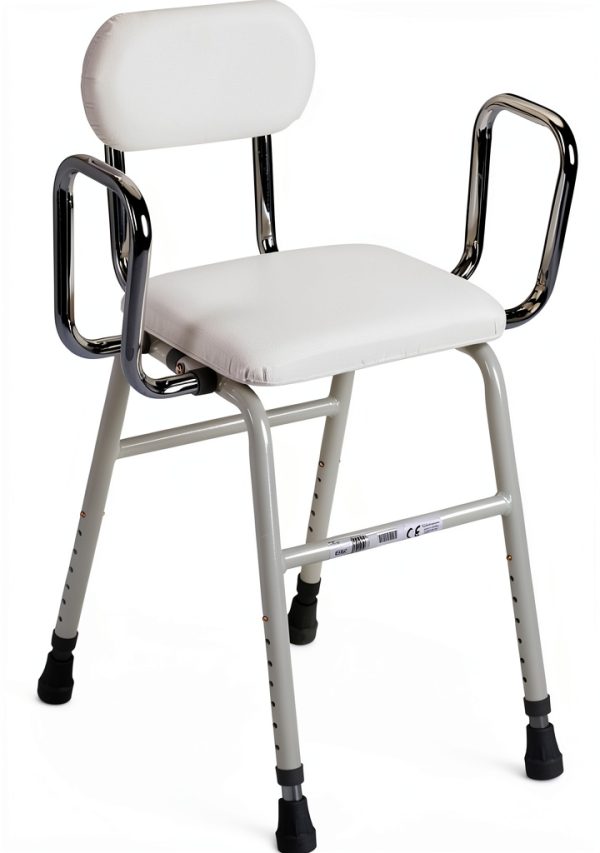 Drive Medical Adjustable Aluminum Stool Model 12455 with Removable-0
