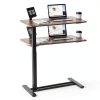 Flexispot Mahogany Overbed Table Large with Gas Spring-2
