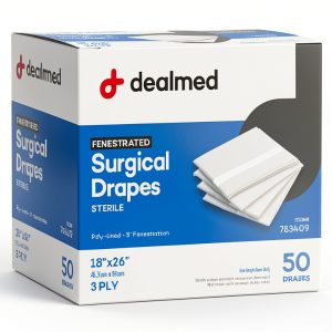 Dealmed Surgical Drapes 48x40 Light-Filtering Polyethylene Rod Pocket-0