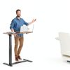 Flexispot Mahogany Overbed Table Large with Gas Spring-1