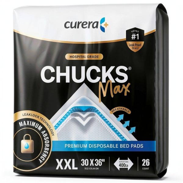 CHUCKS MAX LeakLock Underpad 5x5 Inch Model CUR-3036BR Hospital Grade-0