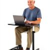 Overbed Table DR DUNLEY Height Adjustable Walnut 30x15x45 Inch-1