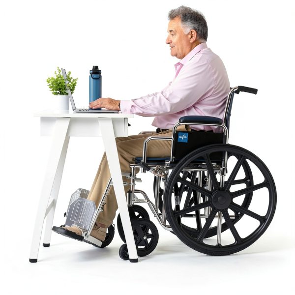 Medline Bariatric Wheelchair MDS806900 Extra Wide 24" Seat Heavy Duty-2