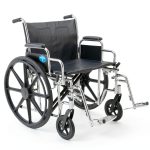 Medline Bariatric Wheelchair MDS806900 Extra Wide 24" Seat Heavy Duty-0