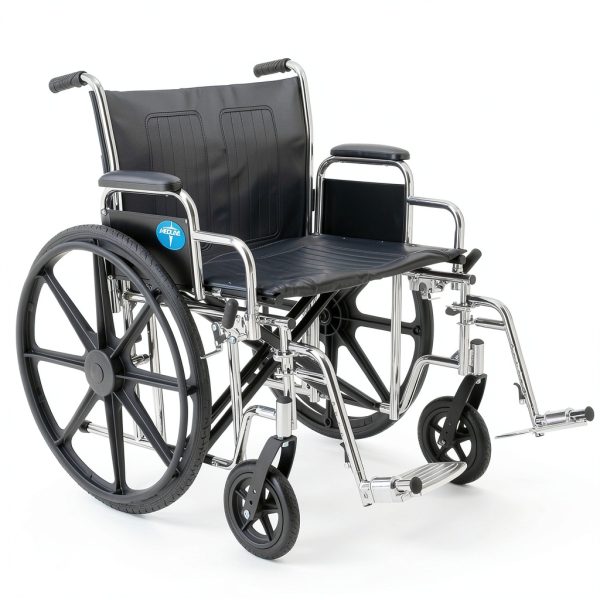 Medline Bariatric Wheelchair MDS806900 Extra Wide 24" Seat Heavy Duty-0