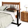 Flexispot Mahogany Overbed Table Large with Gas Spring-4
