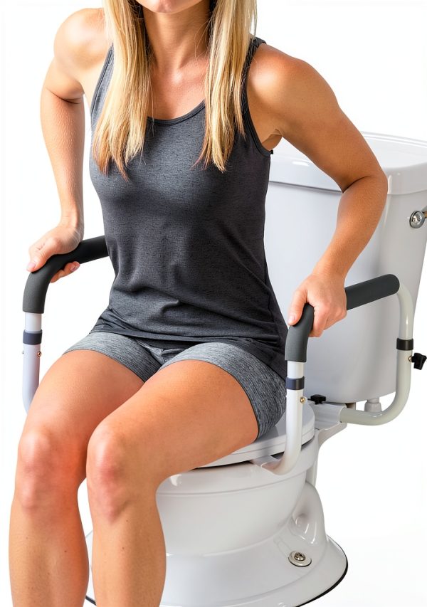 Vive Health Toilet Safety Rail LVA1055 Adjustable 300lb Support-0