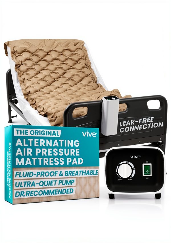Vive Pressure Mattress 36" W x 78" L Beige Waterproof Firm Medical-0