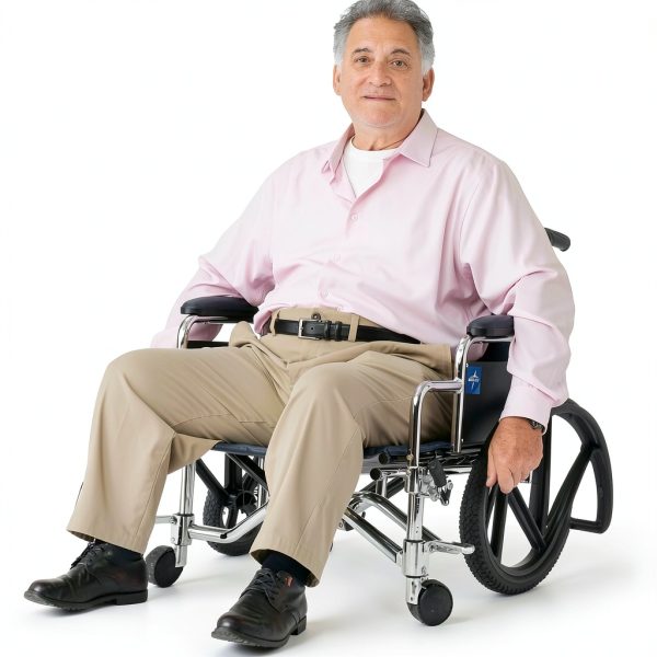 Medline Bariatric Wheelchair MDS806900 Extra Wide 24" Seat Heavy Duty-4