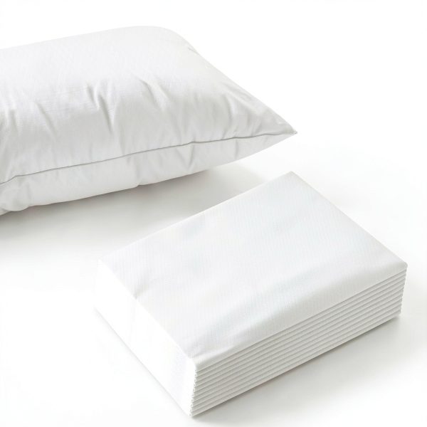JMU Disposable Pillowcase White Waterproof Quiet Medical Pack of 100-2