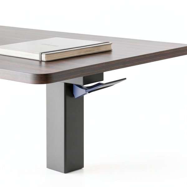 Flexispot Mahogany Overbed Table Large with Gas Spring-6