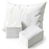 JMU Disposable Pillowcase White Waterproof Quiet Medical Pack of 100-0