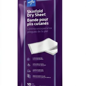 Medline Skinfold Dry Sheet 14x6 Inch Pack of 10 Super Absorbent-0