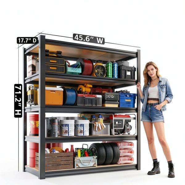 Garage Shelving SHELF Duty Metal Adjustable Five Tier Storage Rack-4