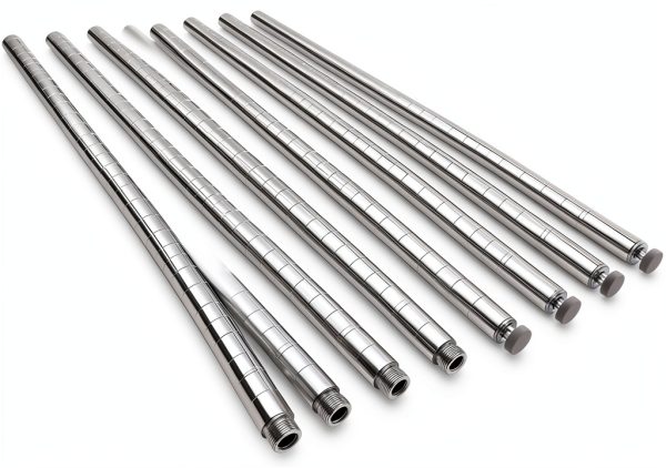 HSS 82" Wire Shelving Pole Chrome 4-Pack Commercial Steel 1" Diameter-0