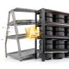 Garage Shelving Set of 4 Heavy Duty 5‑Tier Metal Rack 71x35x16-2