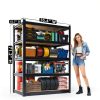Garage Shelving Set of 4 Heavy Duty 5‑Tier Metal Rack 71x35x16-5