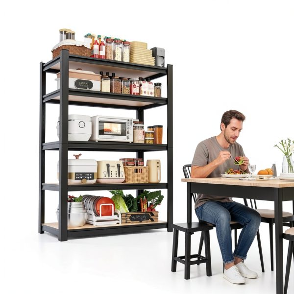 Garage Shelving Set of 4 Heavy Duty 5‑Tier Metal Rack 71x35x16-7