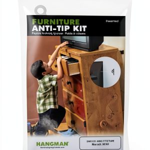 Furniture Anti-Tip Kit Hangman Products TK400-4 4-Pack Metal Kit-0