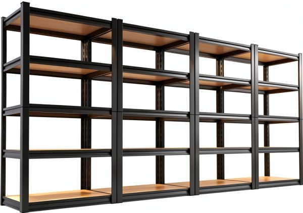 Garage Shelving Set of 4 Heavy Duty 5‑Tier Metal Rack 71x35x16-0